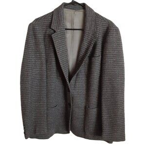 VTG 80's Cross Country Fashions Womans 100% Wool Blazer XL Lined Buttons Pockets